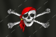 Флаг пиратский с банданой