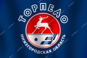 Флаг хоккейного клуба "Торпедо" (г. Нижний Новгород) с надписью Нижегородская область